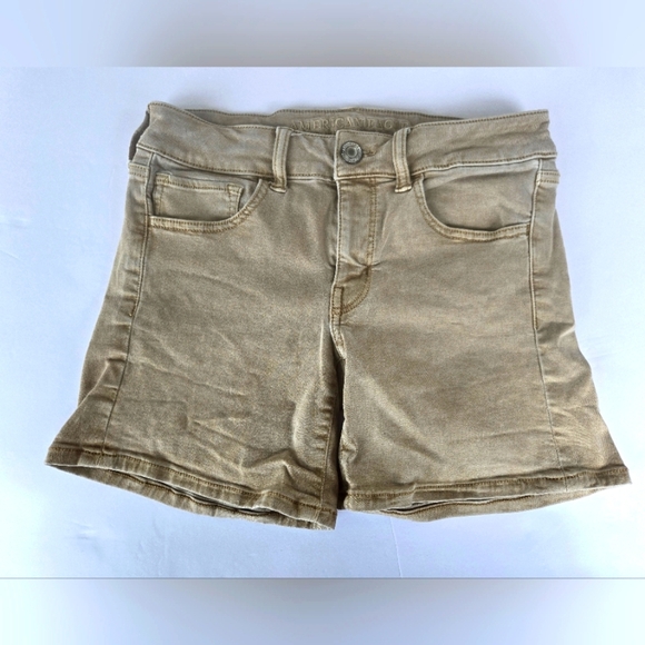 American Eagle Outfitters Light Brown Jean Shorts-Size 6 - Picture 1 of 8